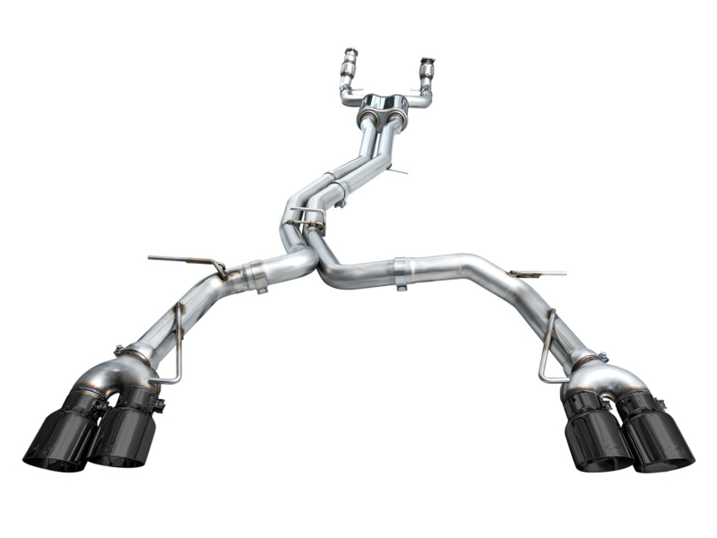 AWE Tuning 19-23 Audi C8 S6/S7 2.9T V6 AWD Track Edition Exhaust - Diamond Black Tips - Image 9