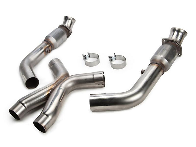 Kooks 04-07 Cadillac CTS-V 3in x 2 1/2in OEM SS Cat Conn. Pipes - Image 9