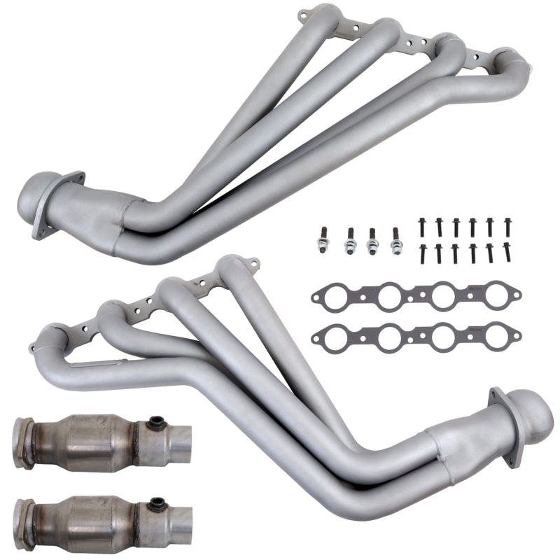 BBK 10-15 Camaro LS3 L99 Long Tube Exhaust Headers With Converters - 1-3/4 Chrome - Image 3