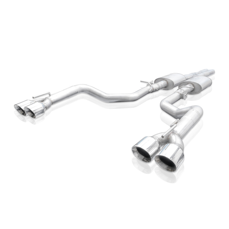Stainless Works 15-19 Dodge Challenger 6.2L/6.4L Hemi 3in Redline Catback X-Pipe w/4in Quad Tips - Image 6