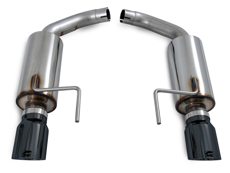 AWE Tuning S550 Mustang EcoBoost Axle-back Exhaust - Touring Edition (Diamond Black Tips) - Image 2