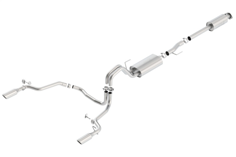 Borla 15-16 Ford F-150 3.5L EcoBoost Ext. Cab Std. Bed Catback Exhaust S-Type Single Split Rear Exit - Image 6