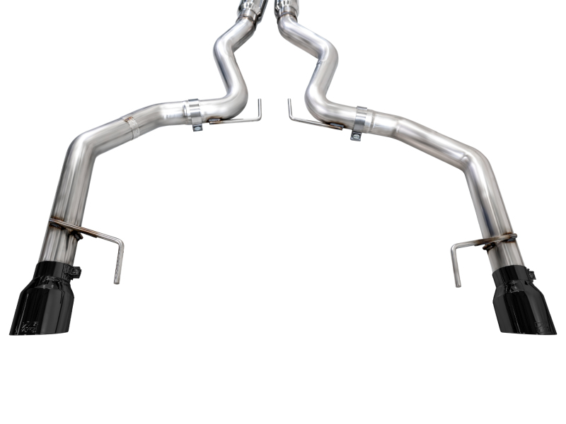 AWE 2024 Ford Mustang GT Fastback S650 RWD Track Edition Catback Exhaust w/ Dual Diamond Black Tips - Image 9