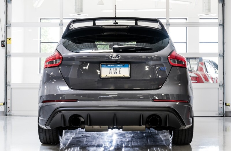 AWE Tuning Ford Focus RS Track Edition Cat-back Exhaust - Diamond Black Tips - Image 4