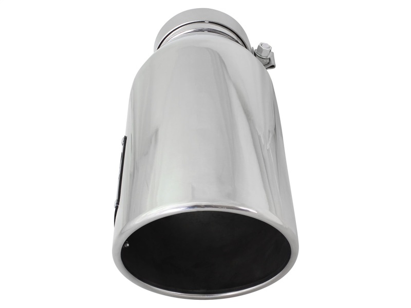aFe MACH Force-XP 304 SS Single Wall Polished Exhaust Tip Pair 4in Inlet x 6in Outlet x 15in L - Image 4