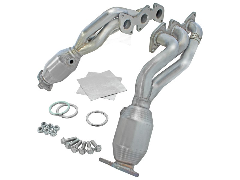 aFe 05-11 Toyota Tacoma V6-4.0L Twisted Steel 409 Stainless Steel Long Tube Header w/ Cat - Image 4