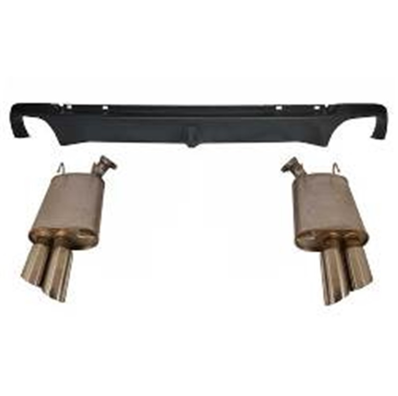 Ford Racing 2013-2014 Mustang GT Axle Back QUAD TIP Mufflers with Rear Lower VALENCE - Image 2