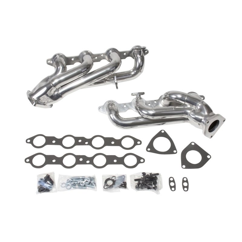 BBK 99-04 GM Truck SUV 4.8 5.3 Shorty Tuned Length Exhaust Headers - 1-3/4 Silver Ceramic - Image 2