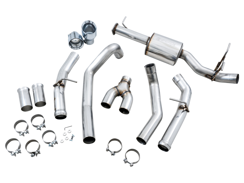 AWE Tuning 19-21 RAM 1500 5.7L (w/Cutouts) 0FG Dual Rear Exit Cat-Back Exhaust - Chrome Silver Tips - Image 8