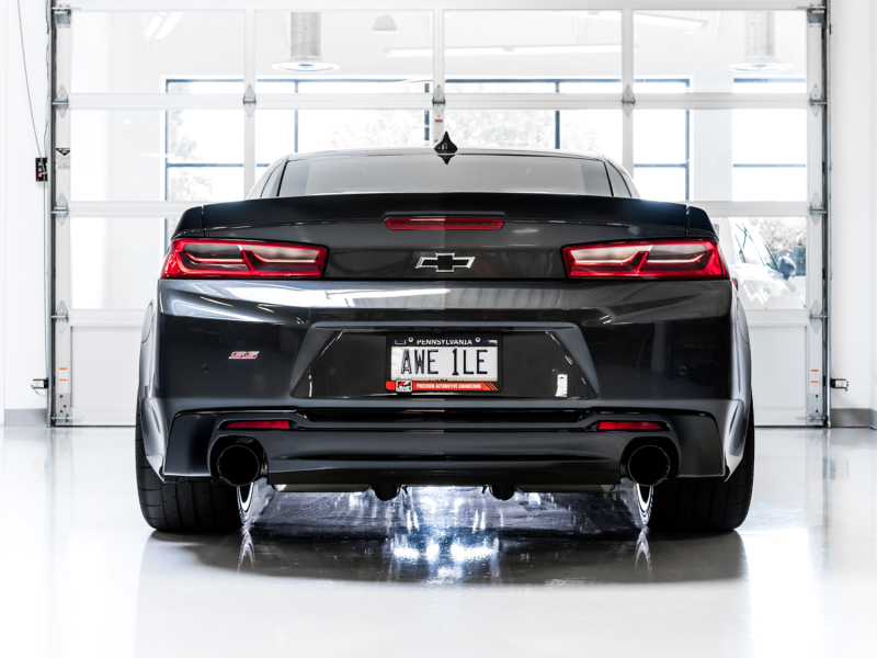 AWE Tuning 16-19 Chevrolet Camaro SS Axle-back Exhaust - Touring Edition (Diamond Black Tips) - Image 3