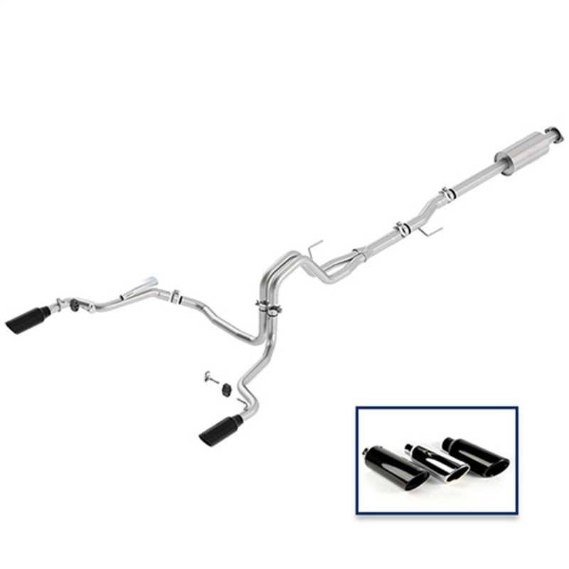 Ford Racing 15-18 F-150 5.0L Cat-Back Extreme Exhaust System Rear Exit w/ Black Chrome Tips - Image 3