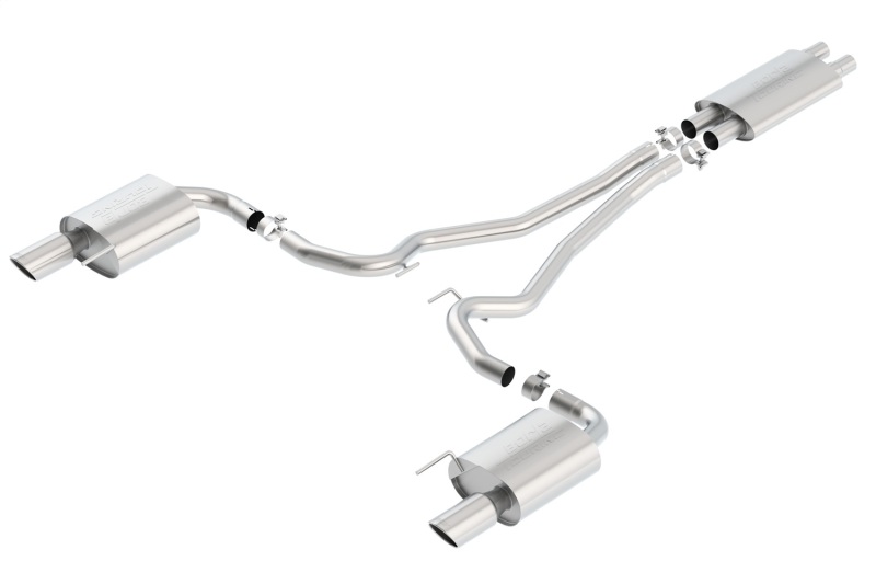 Borla Touring Cat-Back 15 Ford Mustang GT 5.0L V8 MT/AT 2.5in pipe 4in tip - Image 7