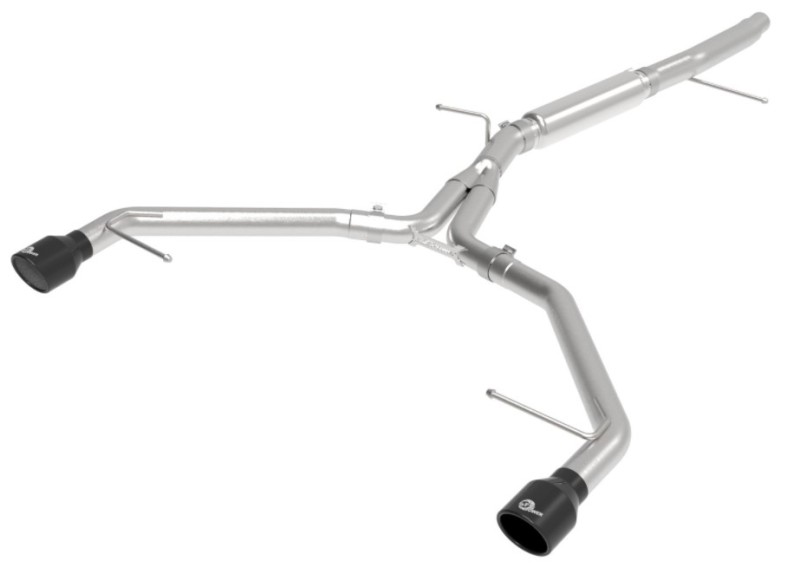aFe 17-19 Audi A4 (L4-2.0L) MACH Force-Xp Stainless Steel Axle-Back Exhaust System - Black Tip - Image 4