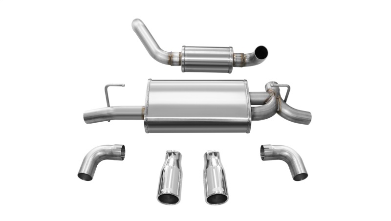 Corsa 2018-2025 Jeep Wrangler JL 2.5in Dual Rear Exit Polished Tips Touring Axle-Back Exhaust - Image 4