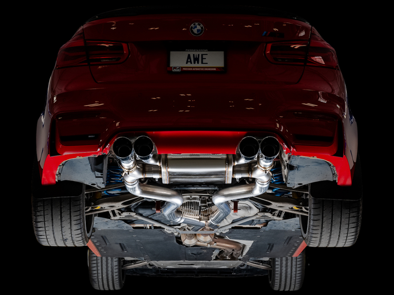 AWE Tuning BMW F8X M3/M4 SwitchPath Catback Exhaust - Diamond Black Tips - Image 7
