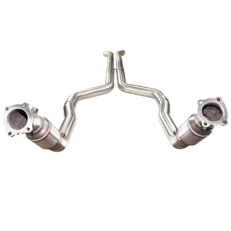 Kooks 2016+ Cadillac ATS-V 3in Green Catted Downpipes - Image 2