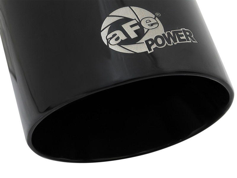 aFe MACH Force-Xp Universal 409 SS Single-Wall Clamp-On Exhaust Tip - Black - Image 4