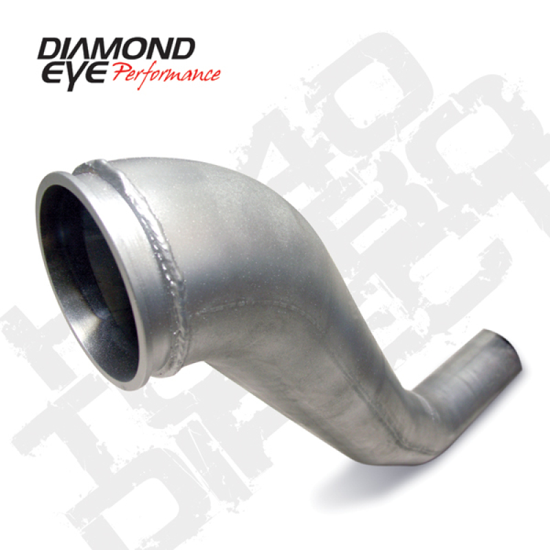 Diamond Eye Downpipe 4in TB Single HX40 TURBO-DIRECT FLANGE AL DODGE 5.9L 2500/3500 94-02 - Image 2