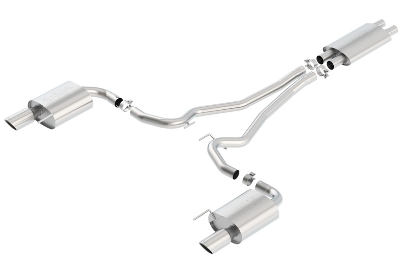 Borla Touring Cat-Back 15 Ford Mustang GT 5.0L V8 MT/AT 2.5in pipe 4in tip - Image 3