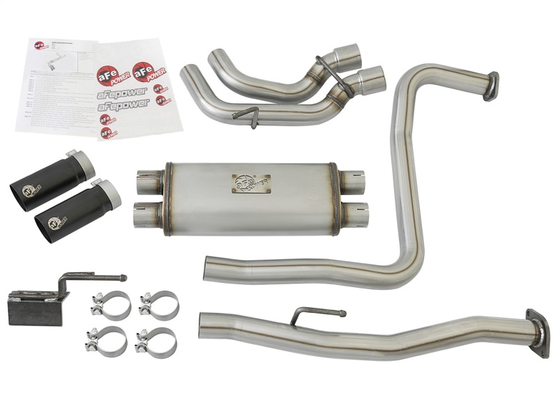 aFe Rebel Series 3in 409 SS Cat-Back Exhaust w/ Black Tips 04-15 Nissan Titan V8 5.6L - Image 4