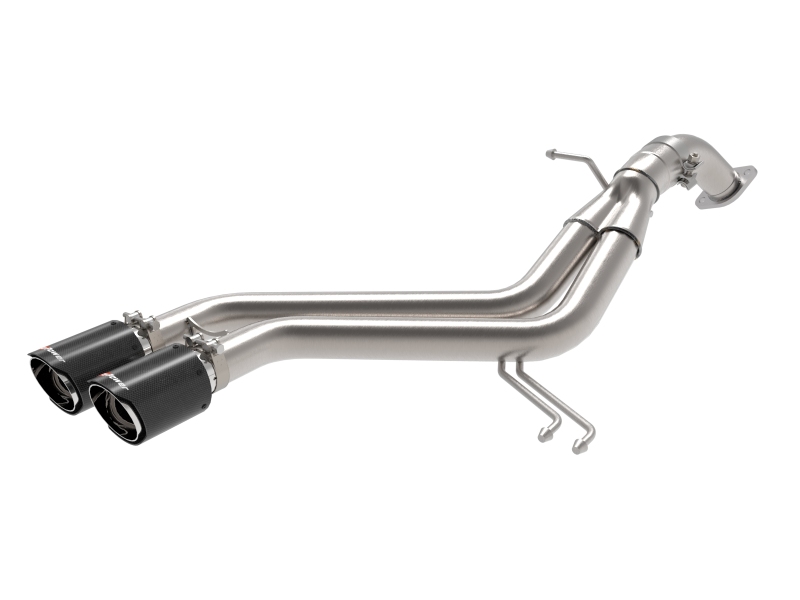 aFe Takeda 13-17 Hyundai Veloster L4-1.6L 2-1/2in 304 SS Axle-Back Exhaust w/ Carbon Fiber Tips - Image 2