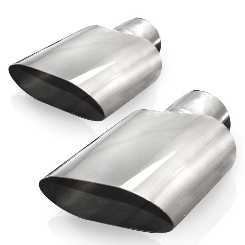 Stainless Works Big Oval Exhaust Tips 3in Inlet (priced per pair) - Image 2