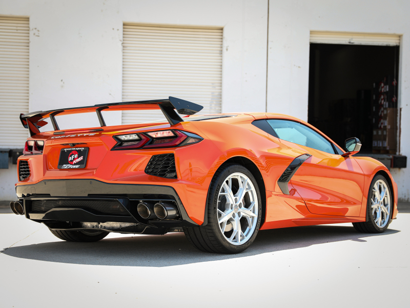 AFe MACH Force-Xp 304 Stainless Steel Cat-Back Exhaust Carbon 2020 Chevrolet Corvette C8 - Image 3