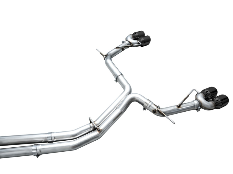 AWE Tuning 19-23 Audi C8 S6/S7 2.9T V6 AWD Track Edition Exhaust - Diamond Black Tips - Image 10
