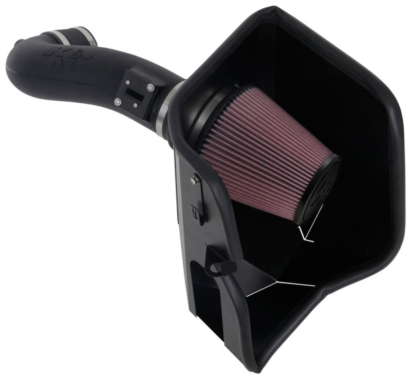 K&N 2019+ Chevrolet 1500 5.3L / 6.2L V8 F/I AirCharger Performance Intake System - Image 2