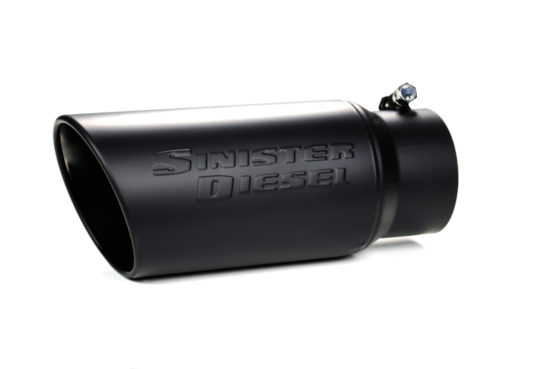 Sinister Diesel Universal Black Ceramic Coated Stainless Steel Exhaust Tip (4in to 5in) - Image 2