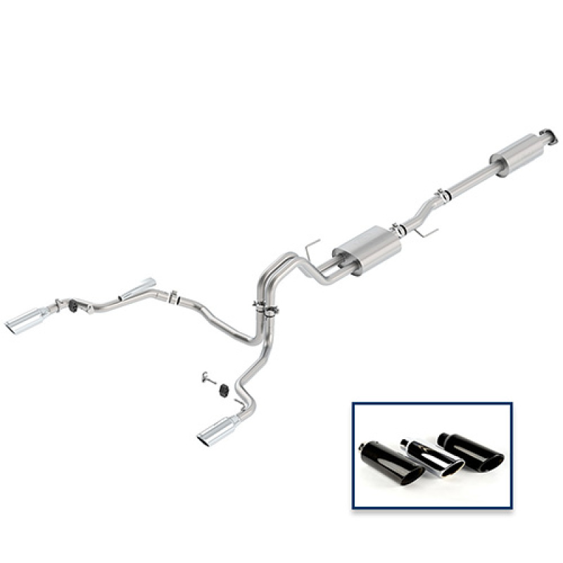 Ford Racing 15-18 F-150 5.0L Cat-Back Sport Exhaust System - Rear Exit Chrome Tips - Image 2