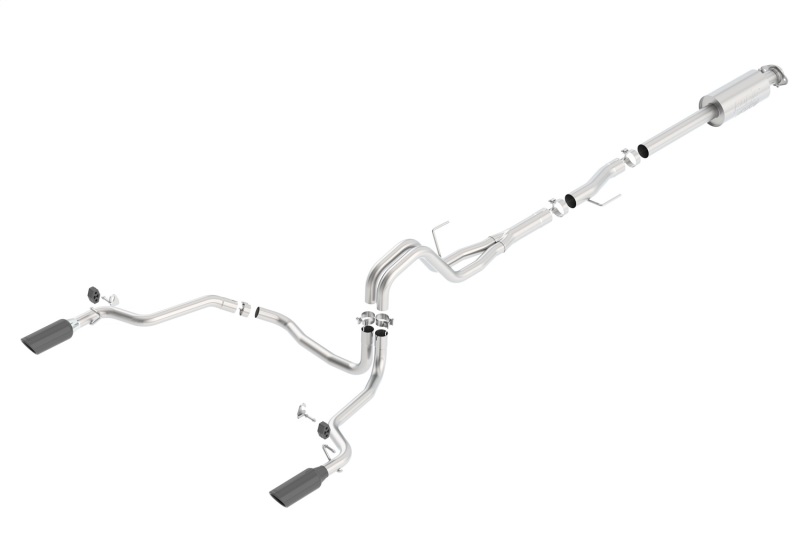 Borla 15-16 Ford F150 3.5L EcoBoost Ext. Cab Black Chrome CB Exhaust ATAK Single Split Rear Exit - Image 7