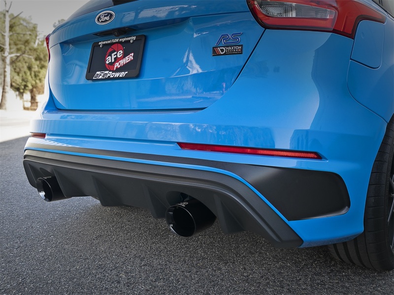 aFe Takeda 3in 304 SS Axle-Back Exhaust System w/ Black Tip 16-18 Ford Focus RS 2.3L (t) - Image 3