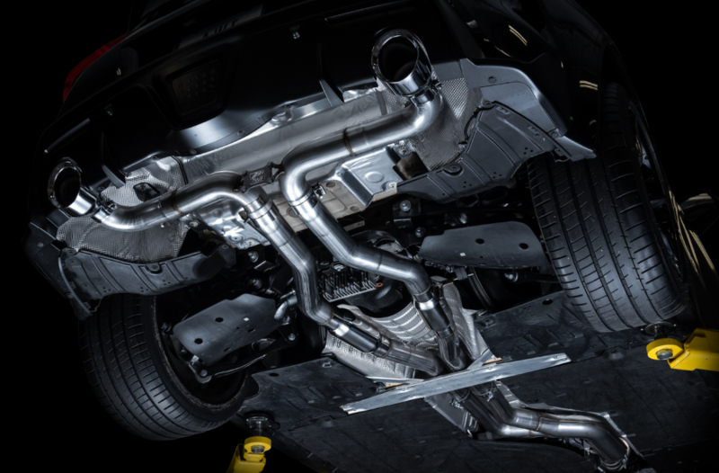 AWE Tuning 2020 Toyota Supra A90 Track Edition Exhaust - 5in Chrome Silver Tips - Image 7