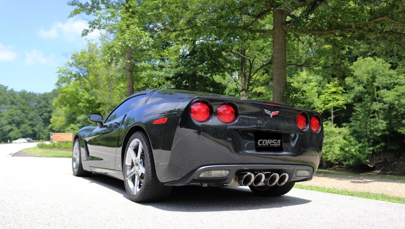 Corsa 2005-2007 Chevrolet Corvette (C6) 6.0L/6.2L Polished Sport Axle-Back Exhaust w/4.5in Tips - Image 2