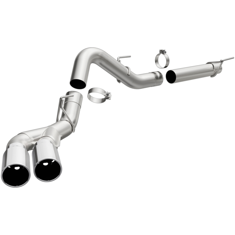 MagnaFlow CatBack 2018 Ford F-150 V6-3.0L Dual Exit Polished Stainless Exhaust - MF Series - Image 3