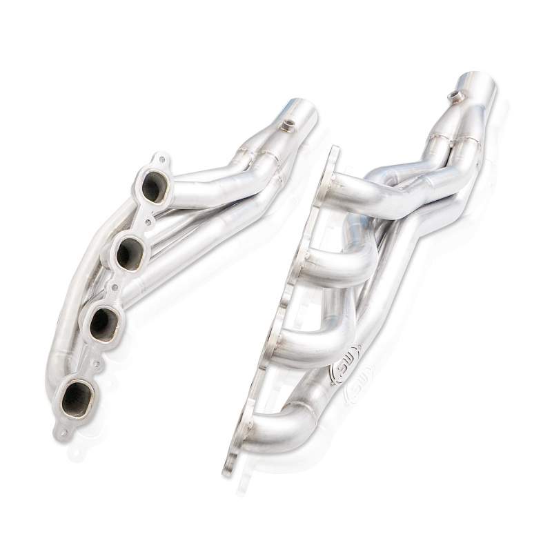 Stainless Works 2019+ Chevrolet Silverado 5.3/6.2 Catted Headers 1-7/8in Primaries 3in Leads X-Pipe - Image 5