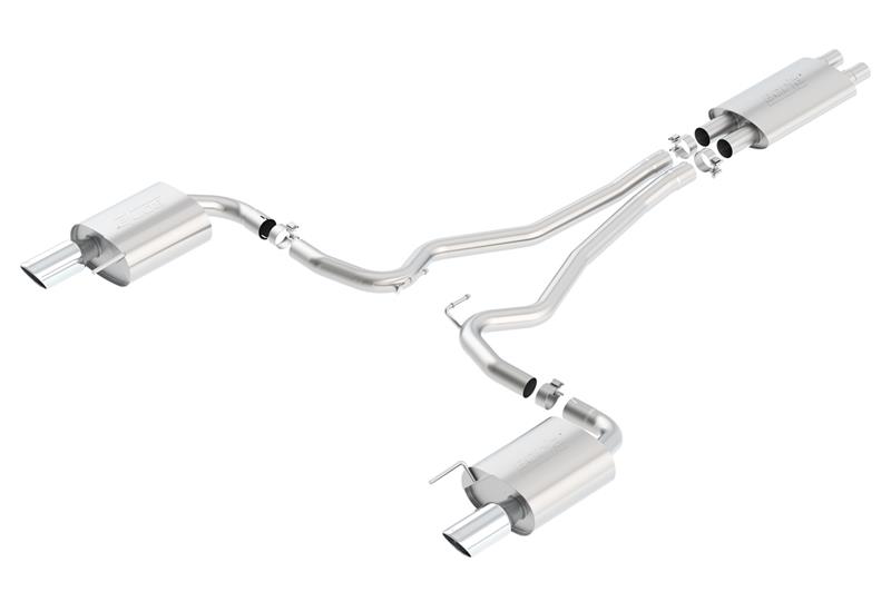 Borla Touring Cat-Back 15 Ford Mustang GT 5.0L V8 MT/AT 2.5in pipe 4in tip - Image 9
