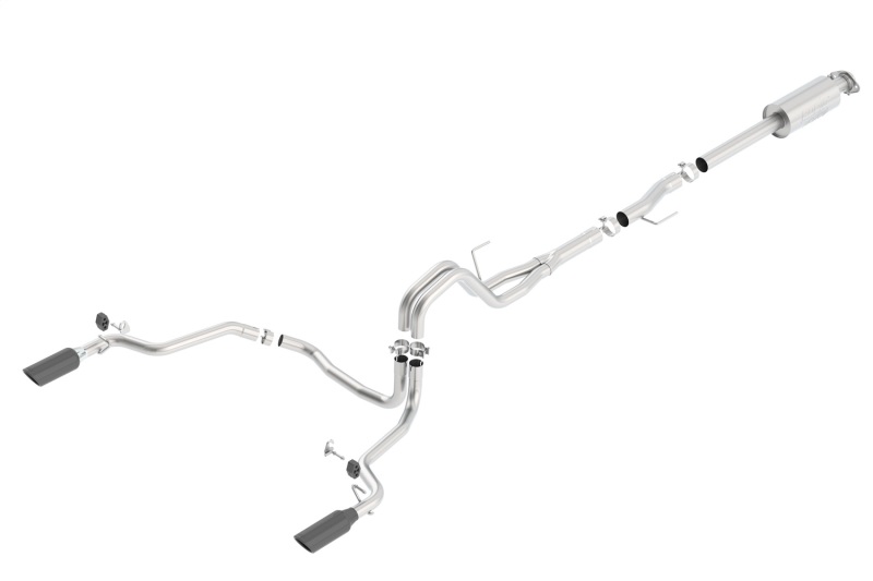 Borla 15-16 Ford F150 3.5L EcoBoost Ext. Cab Black Chrome CB Exhaust ATAK Single Split Rear Exit - Image 3
