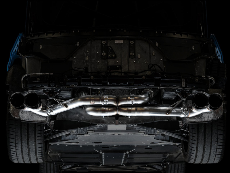 AWE Tuning 2020 Chevrolet Corvette (C8) Track Edition Exhaust - Quad Diamond Black Tips - Image 7