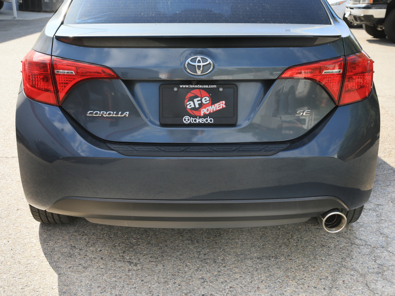 aFe 14-19 Toyota Corolla 1.8L Takeda 2.5in 304SS Axle-Back Exhaust w/ Polished Tip - Image 4