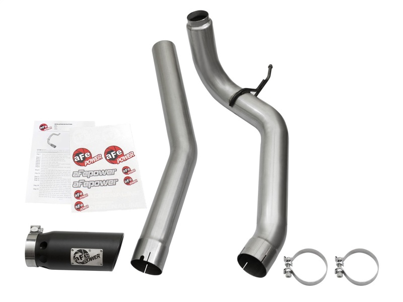aFe LARGE Bore HD DPF-Back SS Exhaust w/ Black Tip 2016 Nissan Titan XD V8-5.0L (td) - Image 4