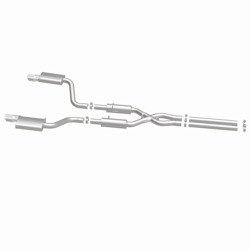 MagnaFlow 11-12 Dodge Charger SRT-8 Hemi Dual Split Rear Exit Stainless Cat-Back Performance Exhaust - Image 8