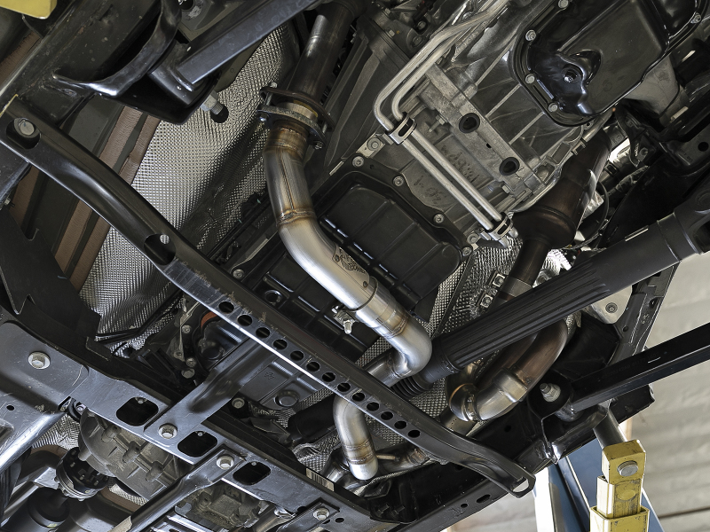 aFe POWER Twisted Steel Y-Pipe 2-1/4in 409 SS Exhaust System 2018 Jeep Wrangler (JL) V6-3.6L - Image 6