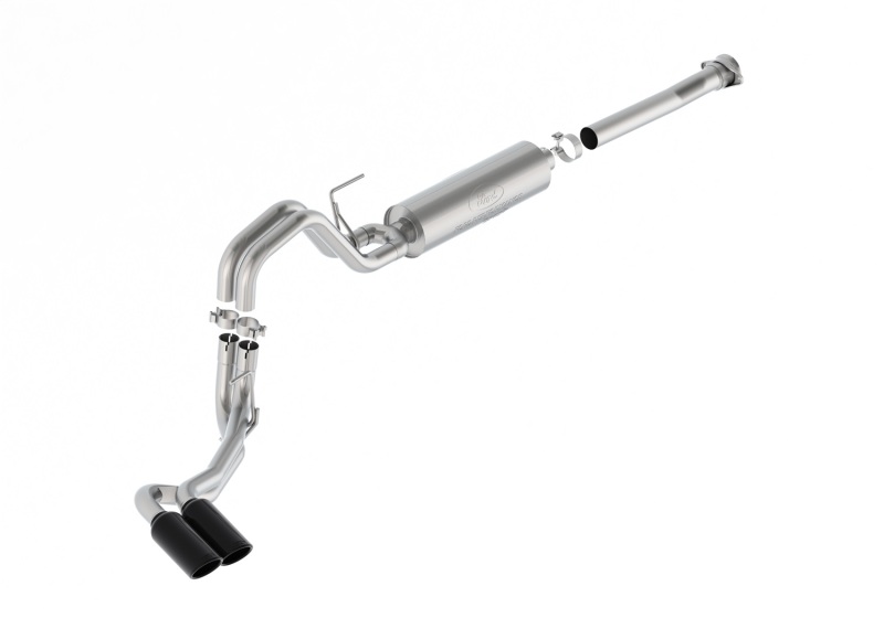 Ford Racing 21-24 F-150 122.8in Dual Side Exit Exhaust - Black Tips - Image 2