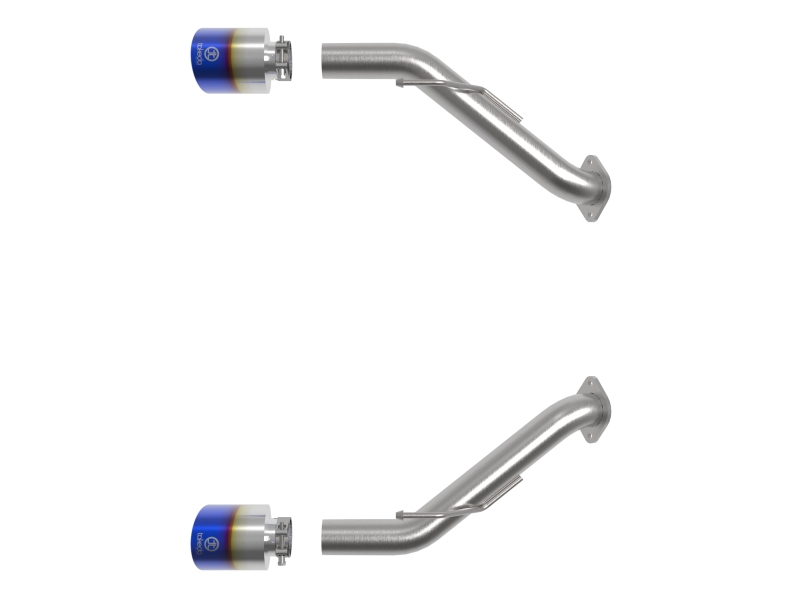aFe 2023 Nissan Z V6-3.0L (tt) Takeda Stainless Steel Axle-Back Exhaust System w/ Blue Flame Tip - Image 4