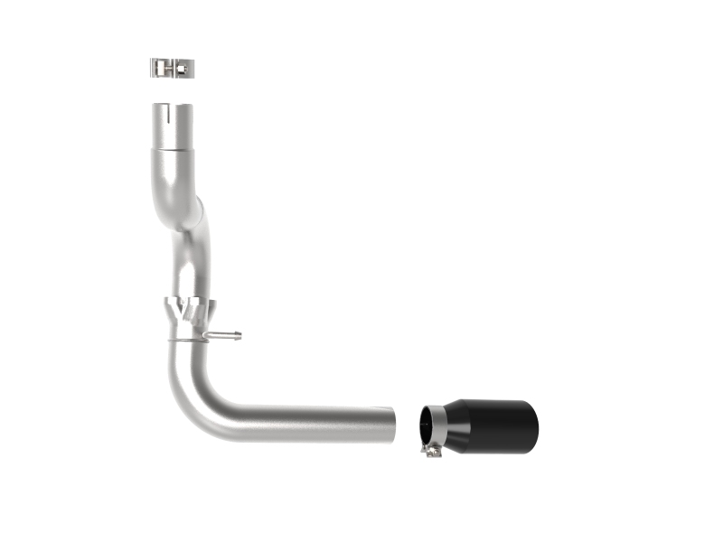 aFe 20-21 Jeep Wrangler Large Bore-HD 3in 304 Stainless Steel DPF-Back Exhaust System - Black Tip - Image 3
