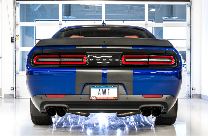 AWE Tuning 2015+ Dodge Challenger 6.4L/6.2L SC Track Edition Exhaust - Quad Diamond Black Tips - Image 5