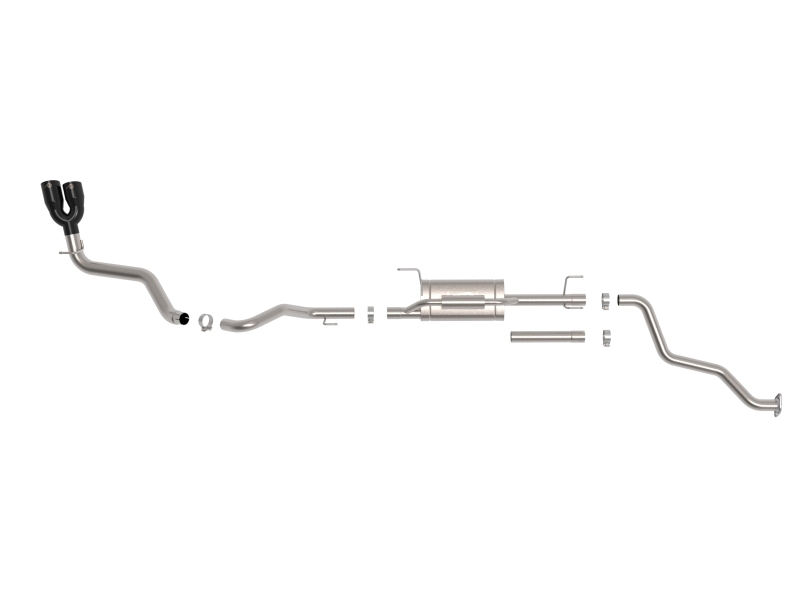 aFe 24-25 Toyota Tacoma L4-2.4L (t) Vulcan Series 2.5in to 3in Cat-Back w/ Black Tip - Image 3