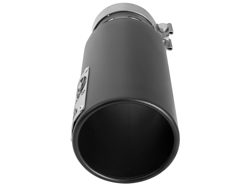 aFe SATURN 4S 4in SS Intercooled Exhaust Tip - Black 4in In x 5in Out x 12in L Bolt-On - Image 2